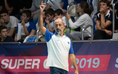 Palma, donant instruccions durant el partit d'ahir | Roger Benet